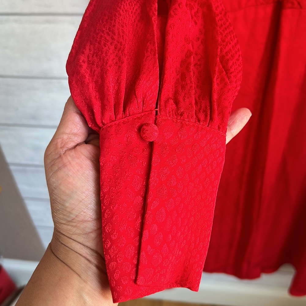 H&M Red Jacquard-weave Dress - Picture 4 of 10